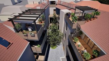 STILVOLL WOHNEN - Geräumige Terrassenwohnung mit tollem Raumkonzept im Herzen von Baden! - Terrassen Innenhofseitig